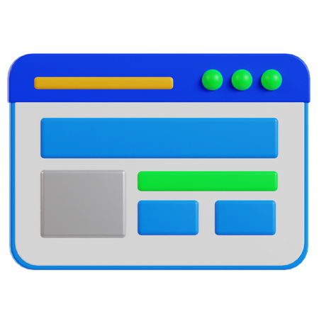 Layout  3D Icon