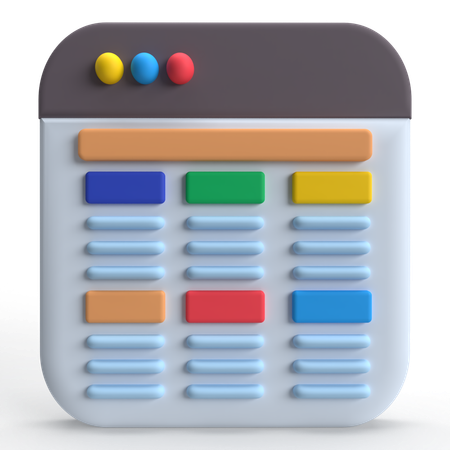 Layout  3D Icon