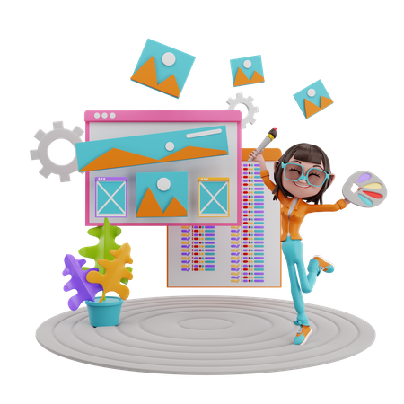 Layout da Web  3D Icon