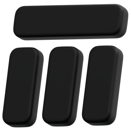 Layout de coluna escura  3D Icon