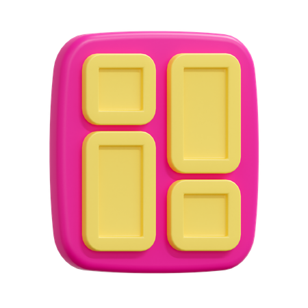 Layout do painel de grade  3D Icon