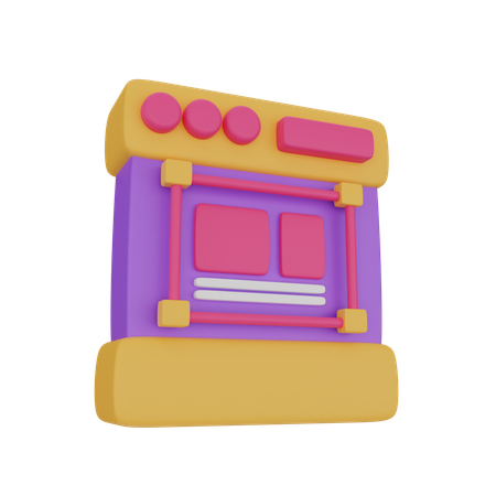 Layout do site  3D Icon