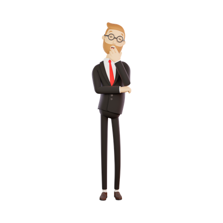 Lazy Businessman  3D Icon