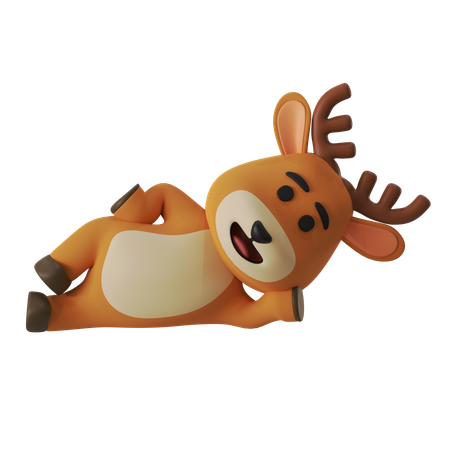 Lazy Reindeer  3D Icon