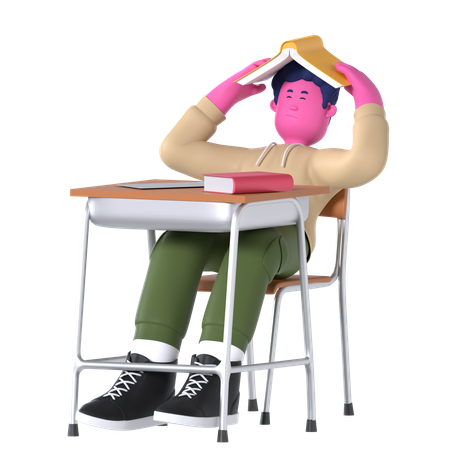 Lazy student  3D Icon