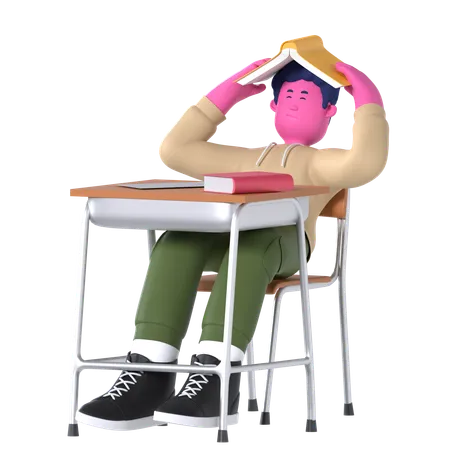 Lazy student  3D Icon