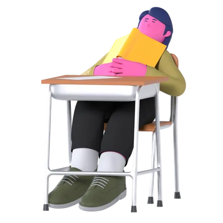 Lazy student  3D Icon