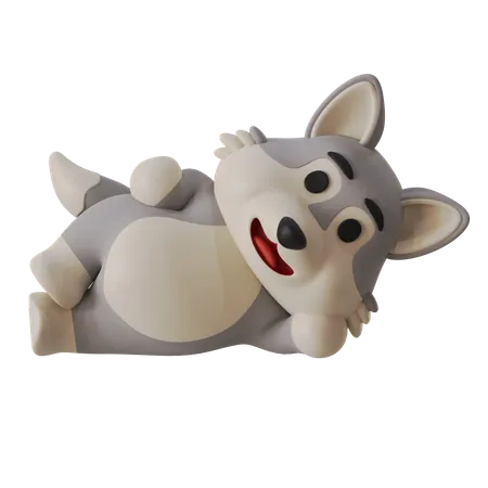 Lazy Wolf  3D Icon