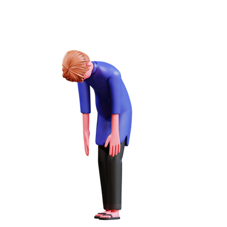 Lazzy Muslim Male  3D Icon