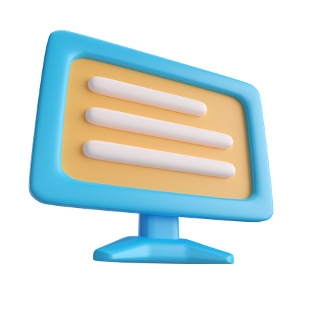 Lcd Monitor 3D Icon