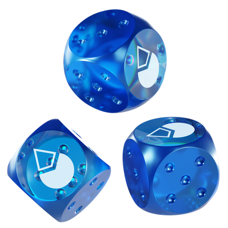 Ldo Glass Dice Crypto  3D Icon