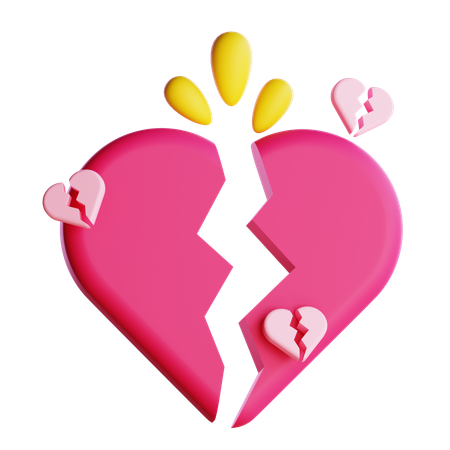 Coeur brisé  3D Icon