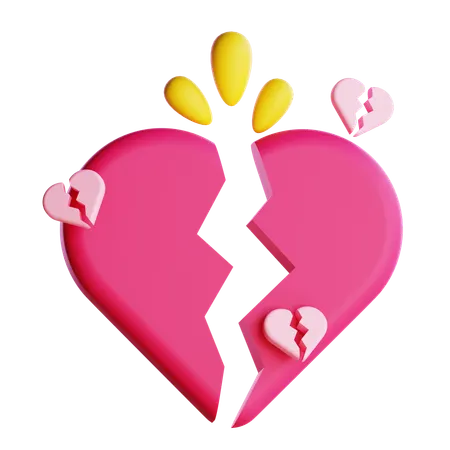 Coeur brisé  3D Icon