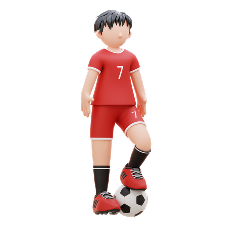 Le joueur dribble le ballon  3D Icon