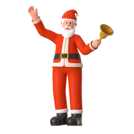 Le Père Noël dit bonjour  3D Illustration