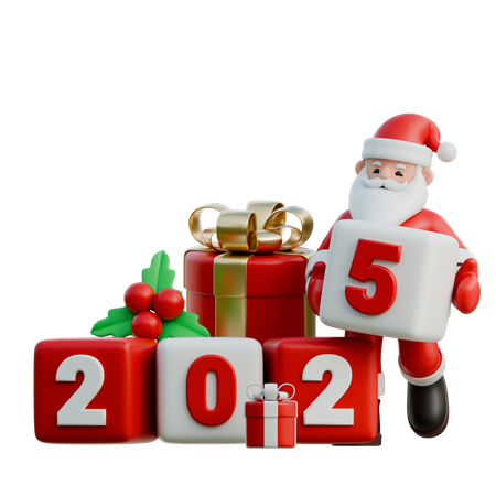 Le Père Noël organise les numéros de 2025 dans l'ordre  3D Icon