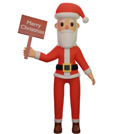 Père noël, tenue, joyeux noël, conseil  3D Illustration