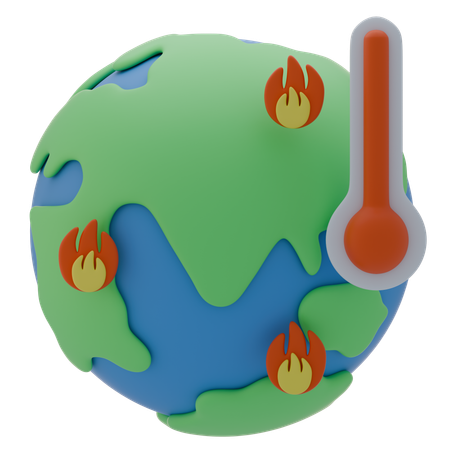 Le réchauffement climatique  3D Icon
