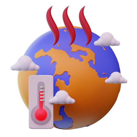 Le réchauffement climatique  3D Icon