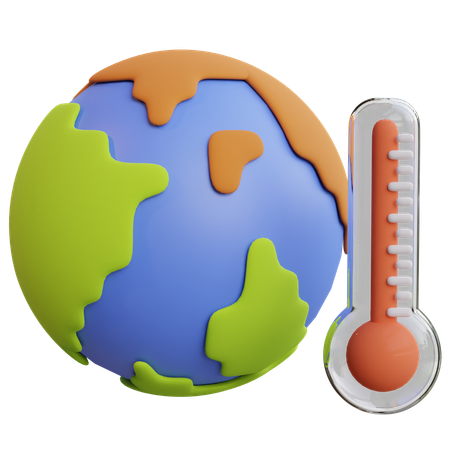 Le réchauffement climatique  3D Icon