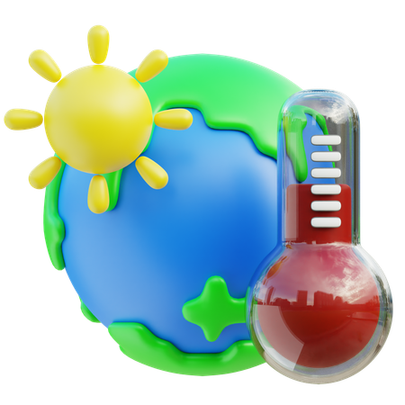 Le réchauffement climatique  3D Icon