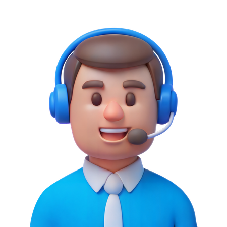 Le représentant du service client résout les questions des clients  3D Icon