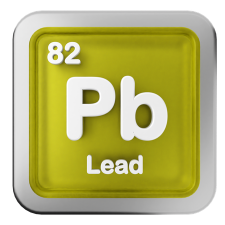 Lead Periodic Table  3D Icon