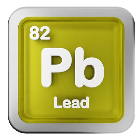 Lead Periodic Table  3D Icon