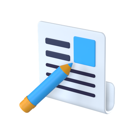 Lead Writing  3D Icon