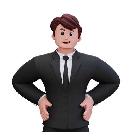 Leader Businessman  3D Illustration