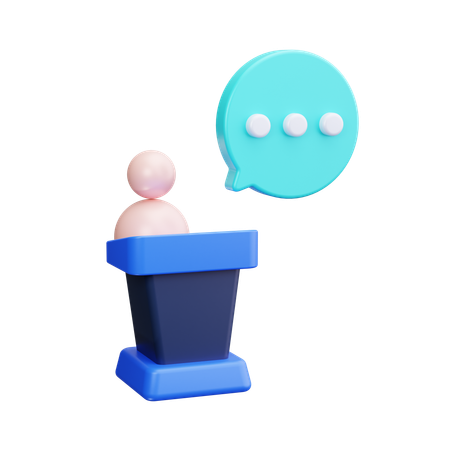 Leader debate  3D Icon