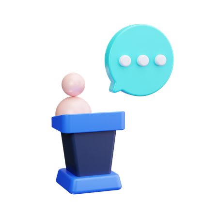 Leader debate  3D Icon