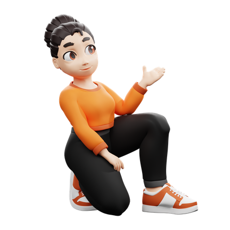 Leading Pose  3D Illustration