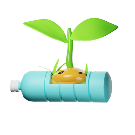 Plant And Bottle  3D Icon