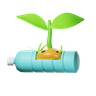 bottle plant 3d illustration