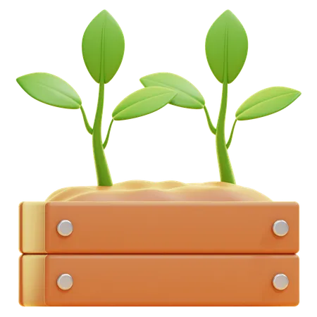LEAF RAISED BED  3D Icon