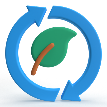 Leaf Recycle  3D Icon