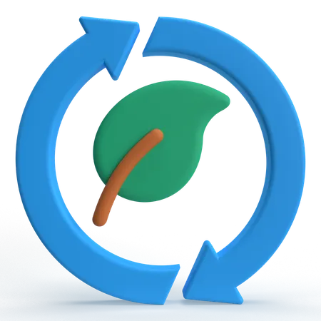 Leaf Recycle  3D Icon