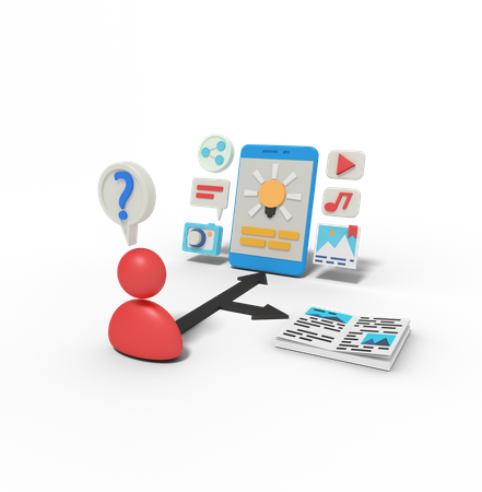 Leaning Career Knowledge  3D Icon