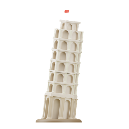 Leaning pisa  3D Illustration