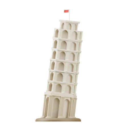 Leaning pisa  3D Illustration