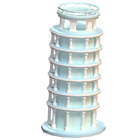 Leaning Tower Of Pisa Illustration In 3 D Design 3D Icon