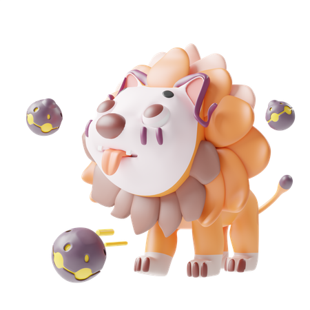 Leão  3D Illustration