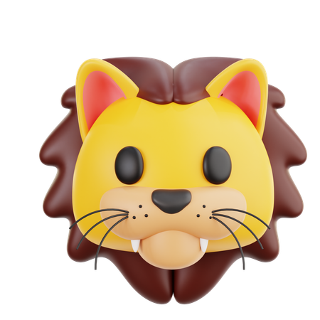 Emoji de leão  3D Icon