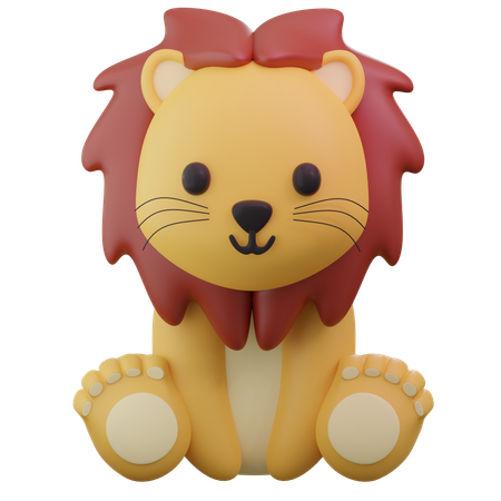 Leão fofo  3D Icon