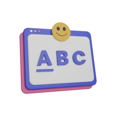 Learning Alphabet 3D Icon