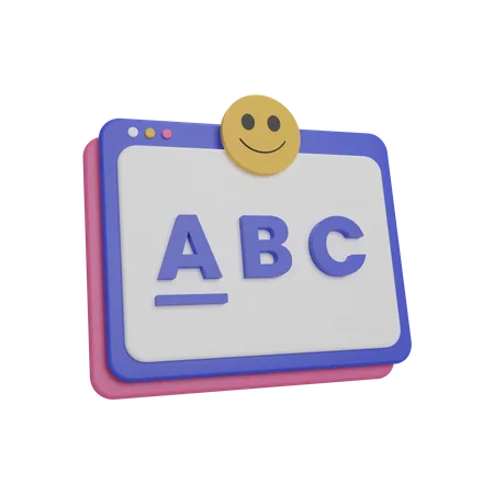 Learning Alphabet 3D Icon