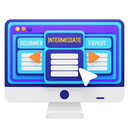Learning Levels  3D Icon