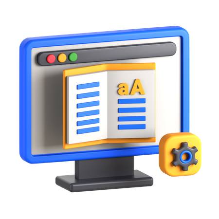 Learning Management System  3D Icon