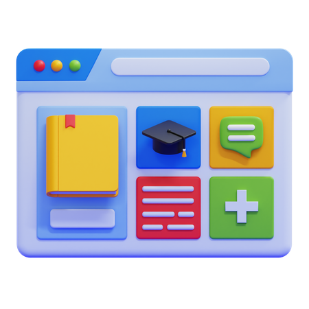 학습 플랫폼  3D Icon